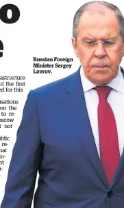  ?? ?? Russian Foreign Minister Sergey Lavrov.