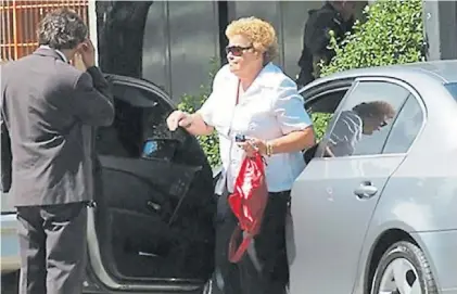 ??  ?? La madre de Balcedo. Myriam “Nené” Chávez también fue alcanzada por la inhibición de bienes.