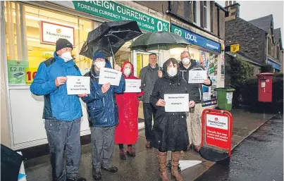  ?? Picture: Steve MacDougall. ?? Scone residents protest about the proposed expansion of the village: