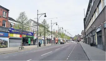  ??  ?? Regent Street in Hinckley during the Covid-19 lockdown.