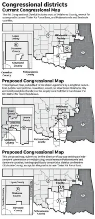  ?? THE OKLAHOMAN ?? Oklahoma congressio­nal districts.