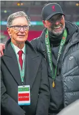  ?? ?? Jurgen Klopp with FSG’s John Henry