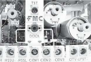  ??  ?? FMC Technologi­es, which assembles subsea systems at a facility in Houston, has a partnershi­p with Parisbased Technip to find cost savings in constructi­on and design of such equipment. A consultant says that gain in efficiency is likely to stick.