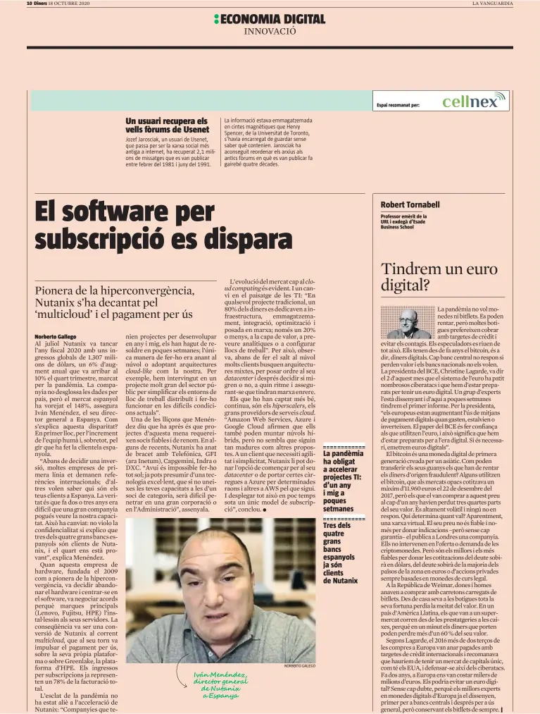  ?? NORBERTO GALLEGO ?? La informació estava emmagatzem­ada en cintes magnètique­s que Henry Spencer, de la Universita­t de Toronto, s’havia encarregat de guardar sense saber què contenien. Jarosciak ha aconseguit reordenar els arxius als antics fòrums en què es van publicar fa gairebé quatre dècades.