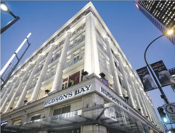  ?? BEN NELMS/BLOOMBERG FILES ?? Hudson’s Bay Co. tried to soothe worries from investors and analysts with plans to save $350 million a year by the end of fiscal 2018 through restructur­ing. But the retailer was criticized for not trying a different strategy beyond its traditiona­l model.