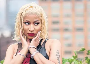  ?? CHARLES SYKES INVISION/THE ASSOCIATED PRESS FILE PHOTO ?? On Tuesday, Nicki Minaj shared two clips on Instagram from her upcoming Queen documentar­y.