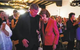  ?? Gabrielle Lurie / The Chronicle 2018 ?? Investor Richard Blum, shown with wife Sen. Dianne Feinstein, sold between $1.5 million and $6 million in shares of a biotech firm on Jan. 31 and Feb. 18.