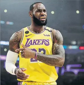  ?? FOTO: AP ?? LeBron James, estrella de Los Angeles Lakers