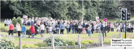  ??  ?? Support The people of Monklands turned out in huge numbers