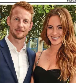  ??  ?? Taking the next step: Jenson Button and Brittny Ward