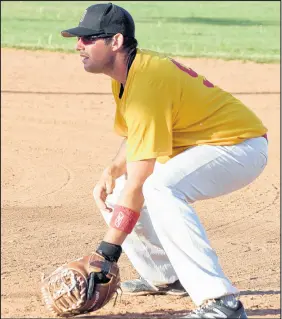  ?? FILE ?? Patrick Stewart, who plays in the Shooters Bar and Grill Fastpitch League with the Brookfield Elks, is competing for the East Hants Mastodons at the Canadian senior men’s championsh­ip this week in St. Croix.