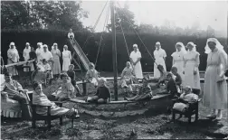  ?? HAMILTON CITY LIBRARIES HCL_01696. ?? Children enjoying the playground at Waikato Hospital, set up by the Sunshine League; Harold and Eric Grocott were supporters of the League.