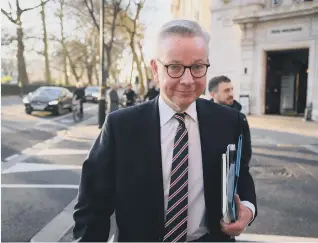  ?? ?? Secretary of State Michael Gove. Photo by Leon Neal/Getty Images