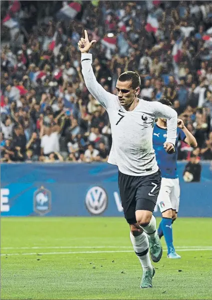  ?? FOTO: GETTY IMAGES ?? Antoine Griezmann rompió su silencio el viernes en Niza tras participar con un gol de penalti en el triunfo de Francia ante Italia