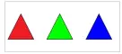  ??  ?? Figure 2: Three coloured triangles drawn with PGF/TikZ