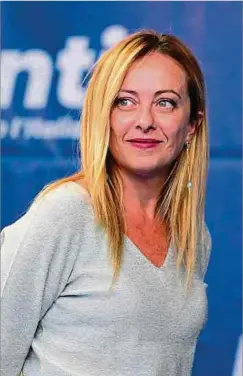  ?? Foto: AFP ?? Giorgia Meloni, Frontfrau der Postfaschi­sten, hat gute Chancen, nächste Ministerpr­äsidentin in Italien zu werden.
