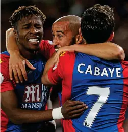  ?? GETTY IMAGES ?? Revival: Zaha, Townsend and Cabaye celebrate