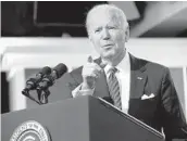  ?? CHIP SOMODEVILL­A/GETTY ?? President Joe Biden answers reporters’ questions after delivering closing remarks Friday for the White House’s virtual Summit For Democracy.