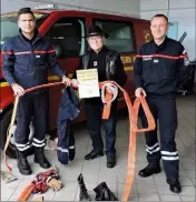  ?? (Photo C. G.) ?? Alain Girelli entouré des lieutenant­s Rémi Tintané (gauche) et Michel Bigorgne.