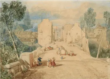  ?? ?? Fig 3:
A watercolou­r of Falaise in Normandy, by John Sell Cotman. £12,000–£18,000