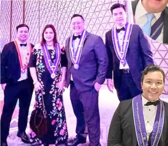  ?? ?? CARMEN Victoria Cusi with Savoy Hotels’ Coke Semblante, Joseph Chiongbian and Belmont Hotel’s Johnson del Valle.