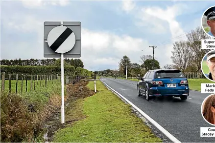  ?? ANDY MACDONALD/STUFF ?? The New Plymouth District Council has rejected speed limit changes to rural roads.
Superinten­dent Steve Greally
Mark Hooper Feds Taranaki
Councillor Stacey Hitchcock