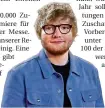  ?? FOTO: DPA ?? Sänger Ed Sheeran