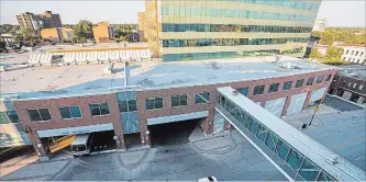  ?? JULIE JOCSAK THE ST. CATHARINES STANDARD ?? The St. Catharines bus station, from the top of the Carlisle Street parking garage, is where the house stood.