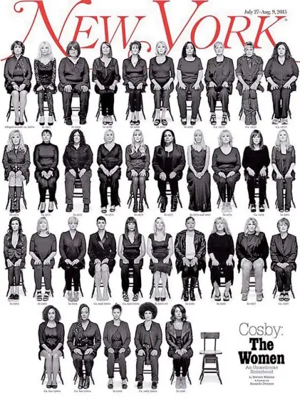  ??  ?? La tapa. 35 de las mujeres que denunciaro­n a Bill Cosby por abuso sexual. Habría otras 11 víctimas del actor.