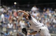  ?? FRANK FRANKLIN II - THE ASSOCIATED PRESS ?? New York Yankees’ J.A. Happ delivers a pitch during the first inning of a baseball game against the Toronto Blue Jays Saturday, July 13, 2019, in New York.