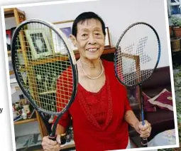  ??  ?? lee Chee neo reliving her glory days as a national badminton and tennis champ.