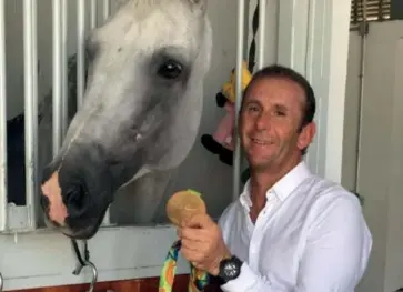  ?? Photo transmise à la RSM77 ?? Philippe Rozier et son cheval, Rahotep de Toscane