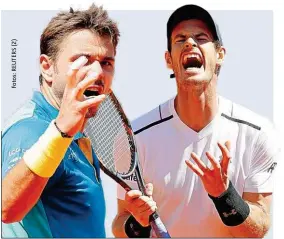  ??  ?? Frustriert­e Tennisstar­s in Monte Carlo – Stan Wawrinka ( links) und Andy Murray scheiterte­n im Achtelfina­le . . .