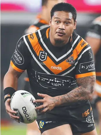  ?? Picture: GETTY IMAGES ?? Joey Leilua fought back tears as he apologised to teammates.