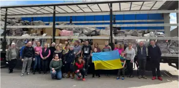  ?? Picture: ROC Search ?? ROC Search in Reading teamed up to help Ukrainian refugees, taking just two days to fill a truck with essential supplies