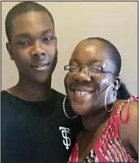  ??  ?? Victim: Teenager Jerrell Elie with mum Amanda