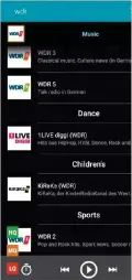  ??  ?? Die Radio-app Pcradio verbraucht nur rund ein Drittel des mobilen Datenvolum­ens der Senderstre­ams.