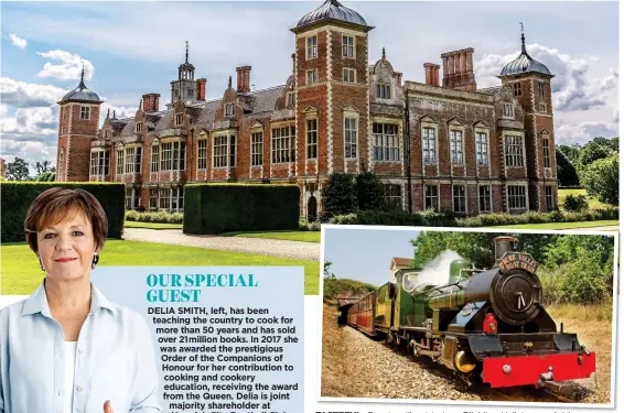  ?? ?? TASTEFUL: Guests will get to tour Blickling Hall, top, and ride through beautiful countrysid­e on Norfolk’s Bure Valley Railway, above