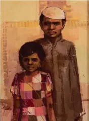  ??  ?? ABOVE: Obeid and Moza. This portrait reflects life in early seventies