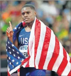  ??  ?? EL MÁS RÁPIDO. Christian Coleman, plusmarqui­sta de 60 m.