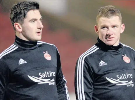  ??  ?? TOP MAN Hayes, right, has a high regard for his Aberdeen team-mate McLean