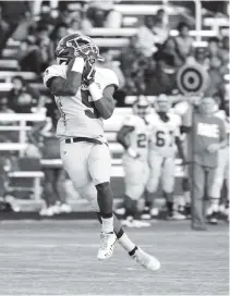  ??  ?? Tyner’s Ke’un Webb makes a catch for a touchdown.