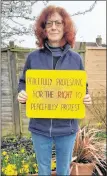  ??  ?? Extinction Rebellion Newbury members make their peaceful protest
