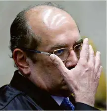  ?? Ueslei Marcelino - 21.mar.18/Reuters ?? O ministro Gilmar Mendes, do Supremo Tribunal Federal