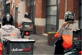  ??  ?? Food delivery company Delivereas­y was a close second in the 2019 Deloitte Fast 50 Index, with 1280 per cent of revenue growth during the past three years.