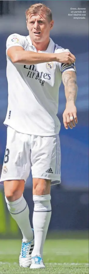  ?? ?? Kroos, durante un partido del Real Madrid esta temporada.