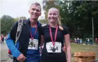  ?? ANDERS MINGE ?? Far Rune Boge (45), og datter Thea (15) deltok i løpet.