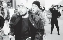  ?? EI SCAN ?? Kevin Smith and Jason Mewes in a scene from the 2001 movie “Jay And Silent Bob Strike Back,” in which they play two pot-selling burnouts.