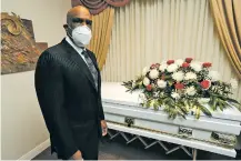  ?? WILFREDO LEE/ASSOCIATED PRESS ?? Andre Dawson works Thursday at Paradise Memorial Funeral Home in Miami. For the baseball Hall of Famer, owning a funeral home has taken some getting used to. Now he’s adjusting to life as a mortician during a global pandemic.