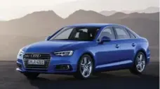  ?? AUDI ?? In the 2017 Audi A4, this newly refined inline unit provides 252 horsepower and 273 lb-ft of torque.